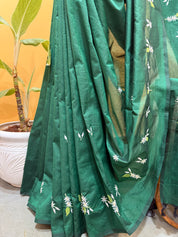 Jui Saree - Bottle Green