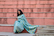 Sonchafa Saree Sky Blue