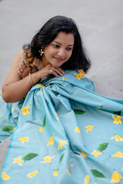 Sonchafa Saree Sky Blue