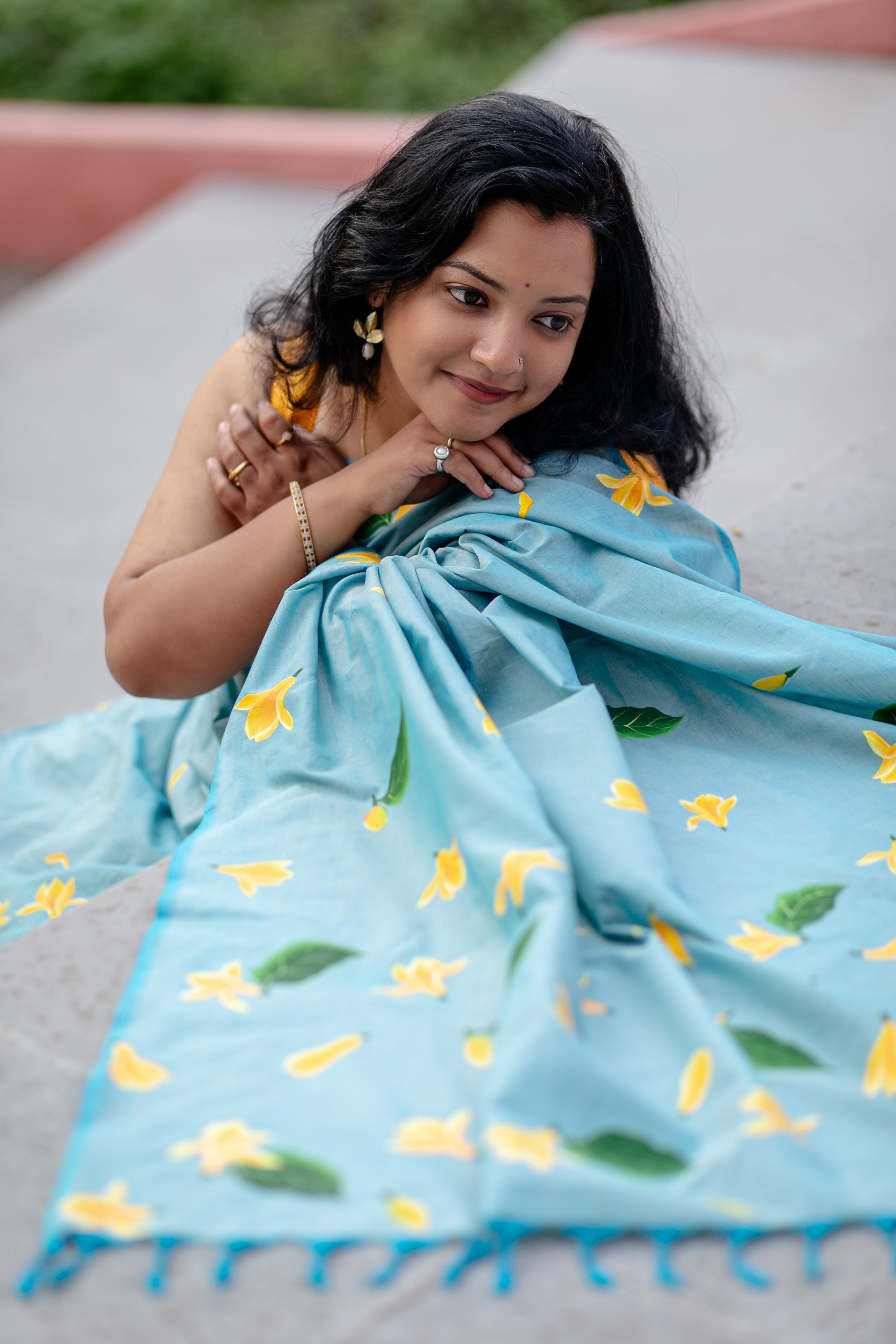Sonchafa Saree Sky Blue