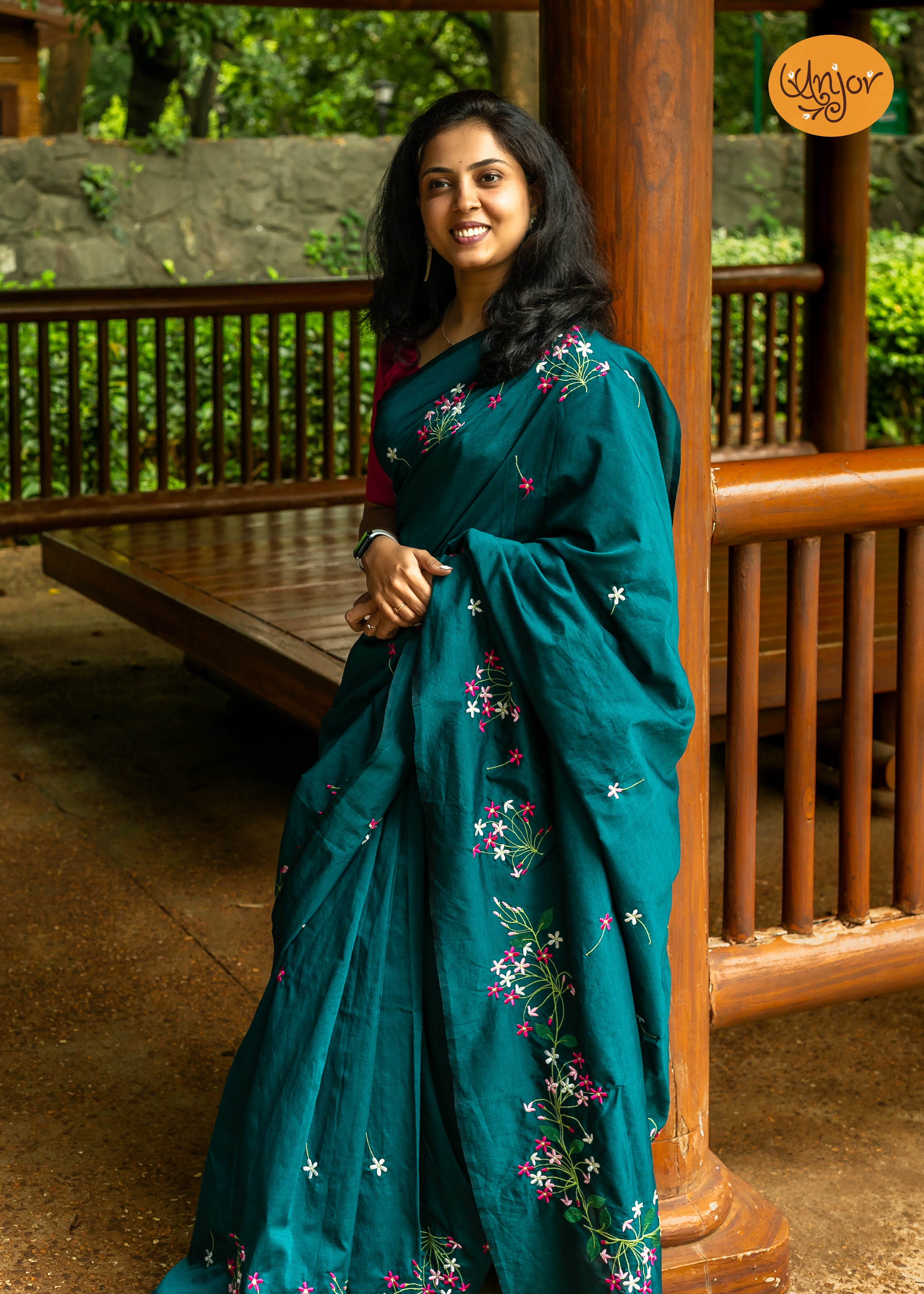 Madhumalati Saree - Rama Green