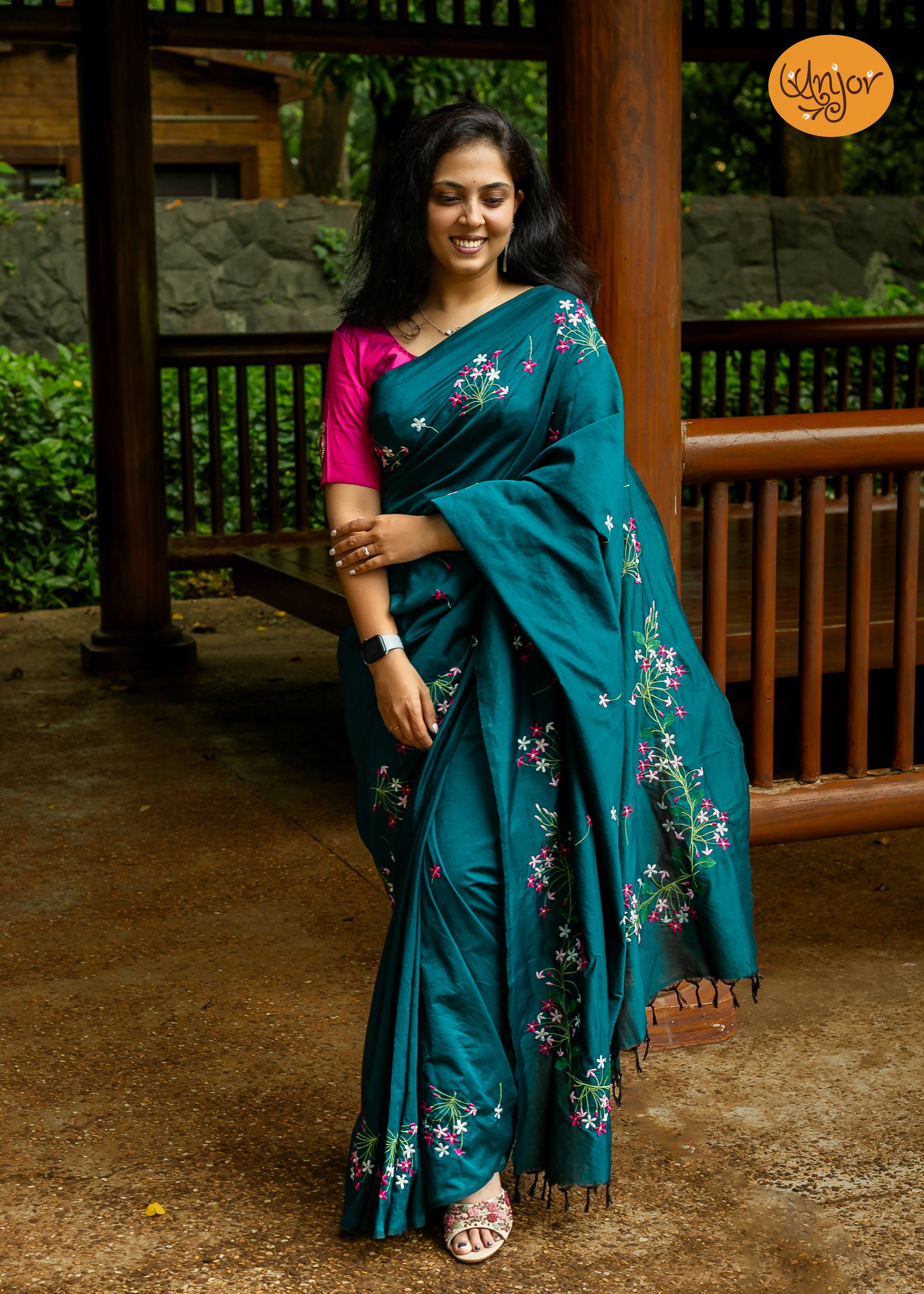 Madhumalati Saree - Rama Green