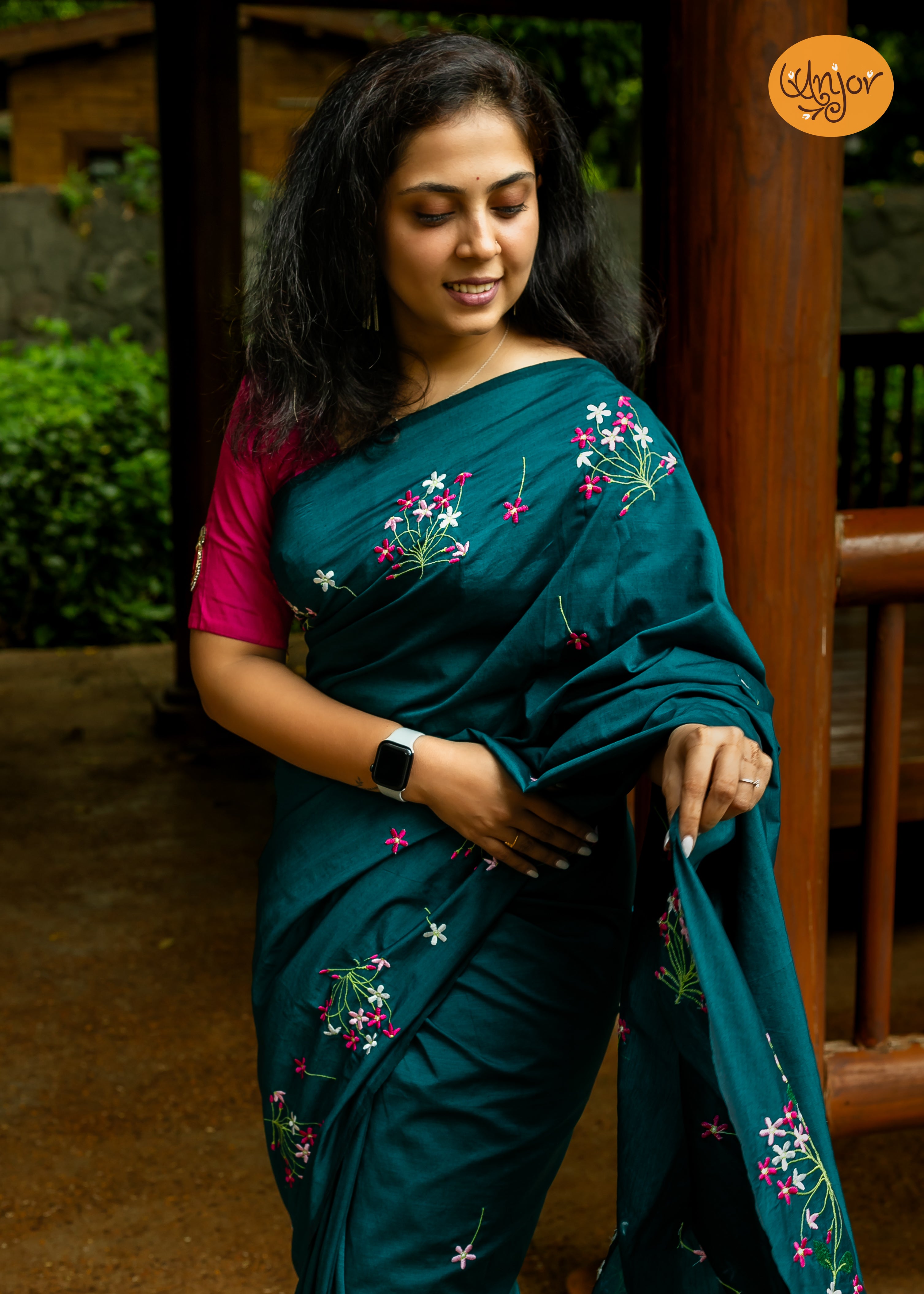 Madhumalati Saree - Rama Green