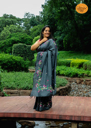 Madhumalati Saree - Dark Grey