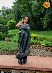 Madhumalati Saree - Dark Grey