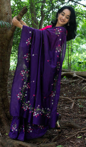 Madhumalati Saree - Purple