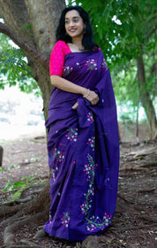 Madhumalati Saree - Purple