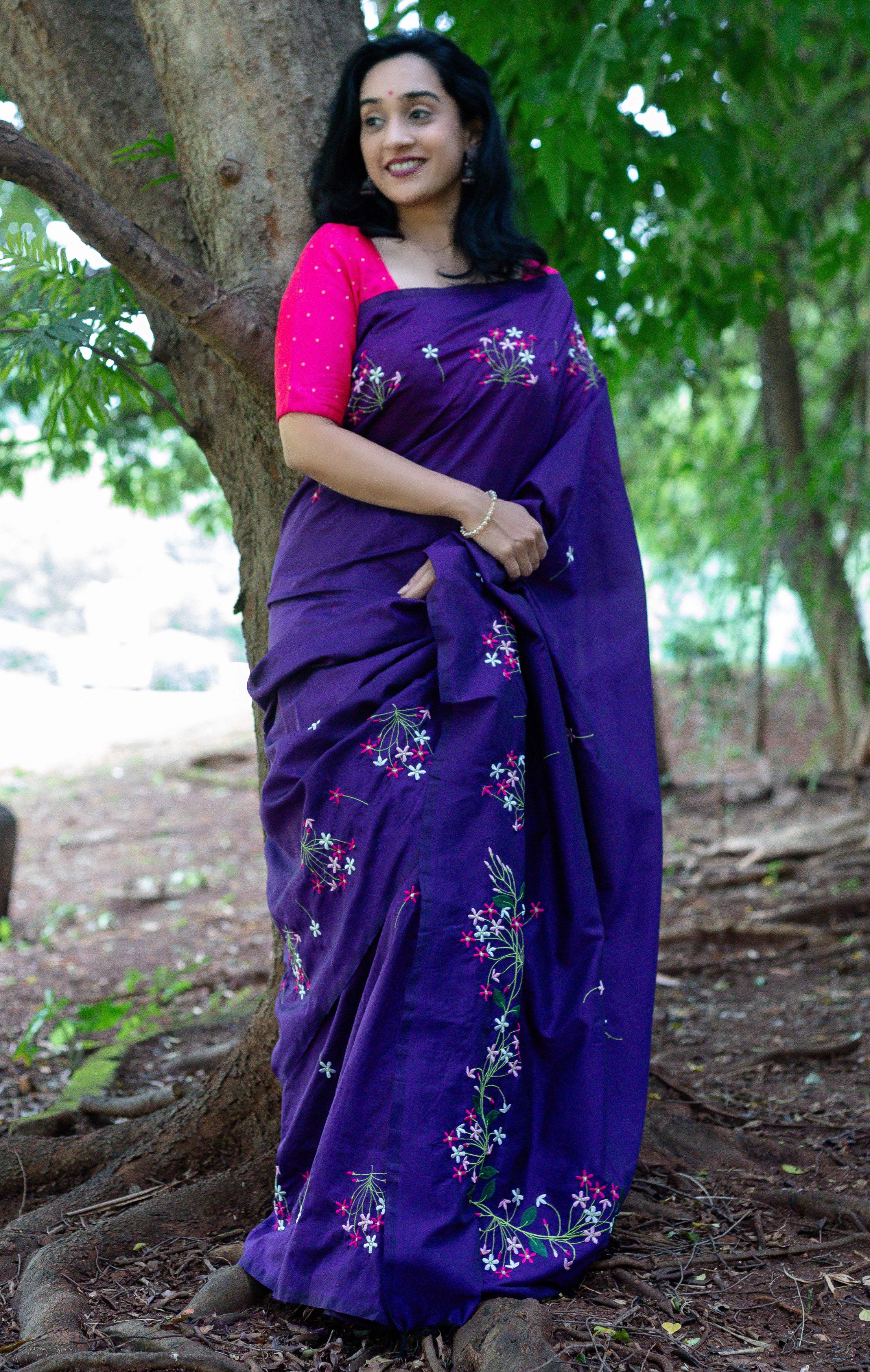 Madhumalati Saree - Purple
