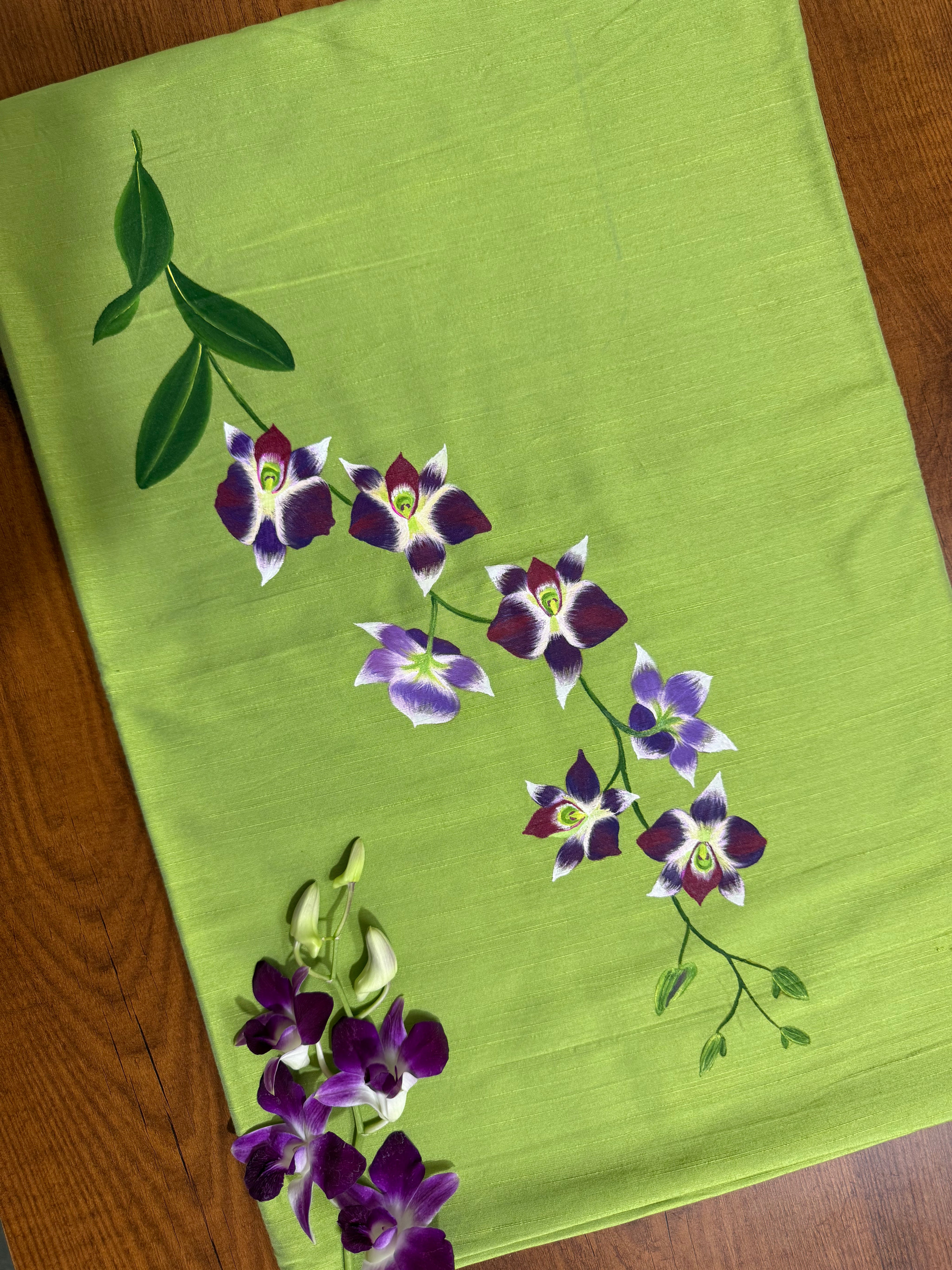 Orchids Kurti Material