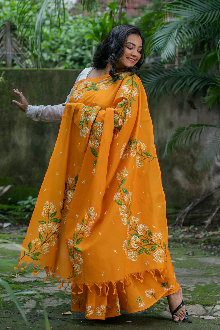 Ratarani Saree (English Name - Night-blooming Jasmine)