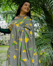 Sonchafa Saree Dark Grey