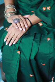 Aboli Saree - Bottle Green