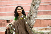 Rain Lily Saree - Brown