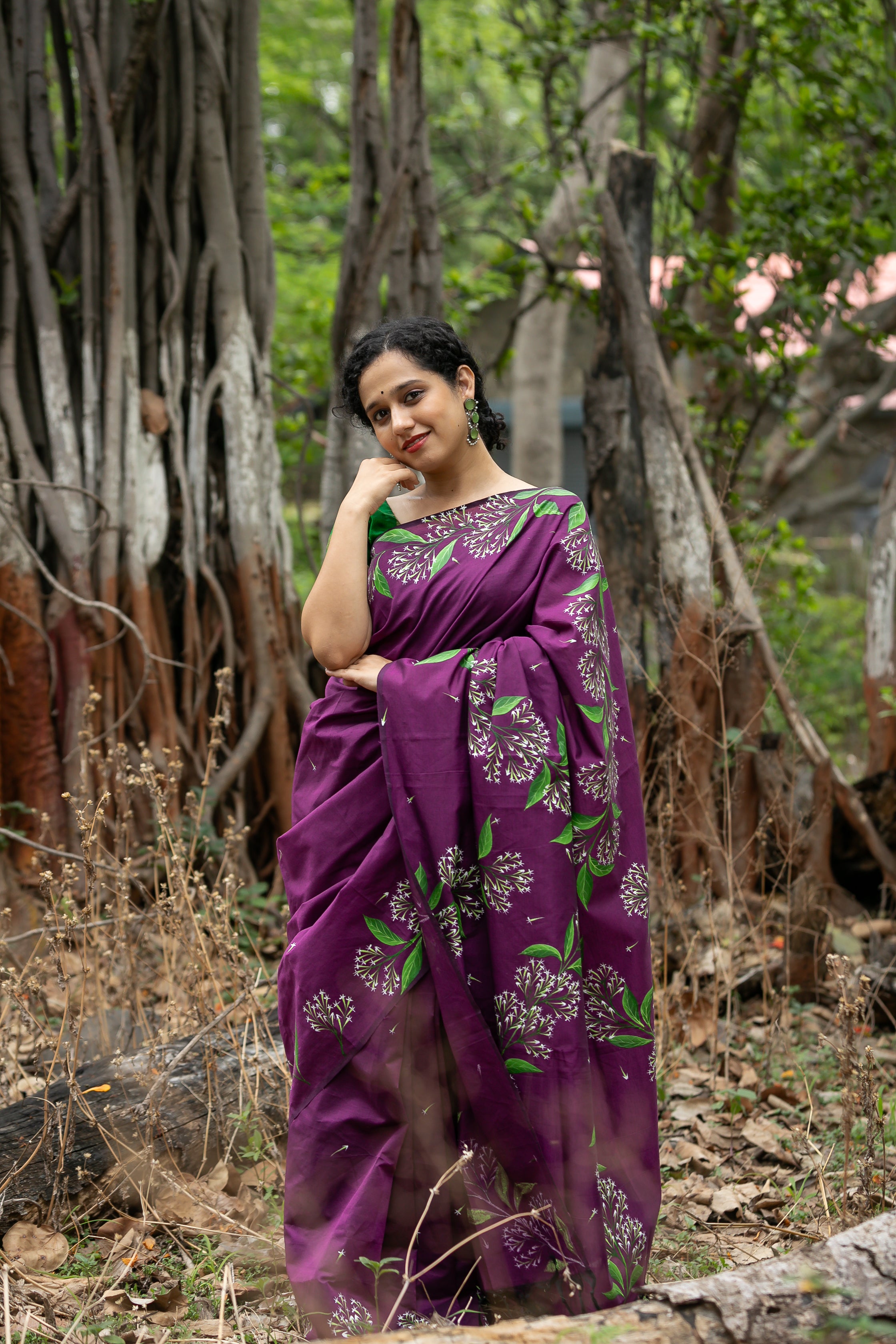 Ratarani Saree (English Name - Night-blooming Jasmine)