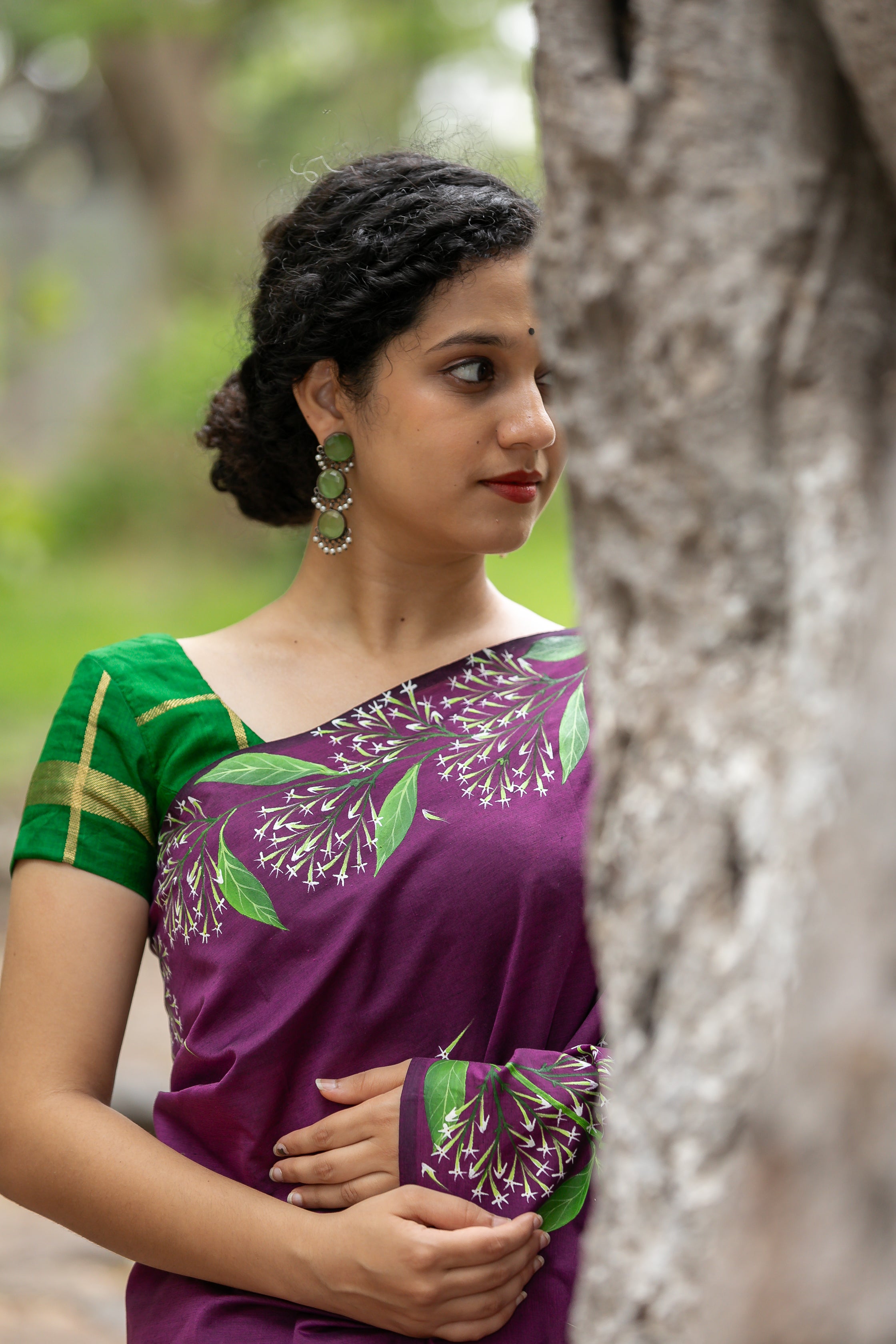 Ratarani Saree (English Name - Night-blooming Jasmine)