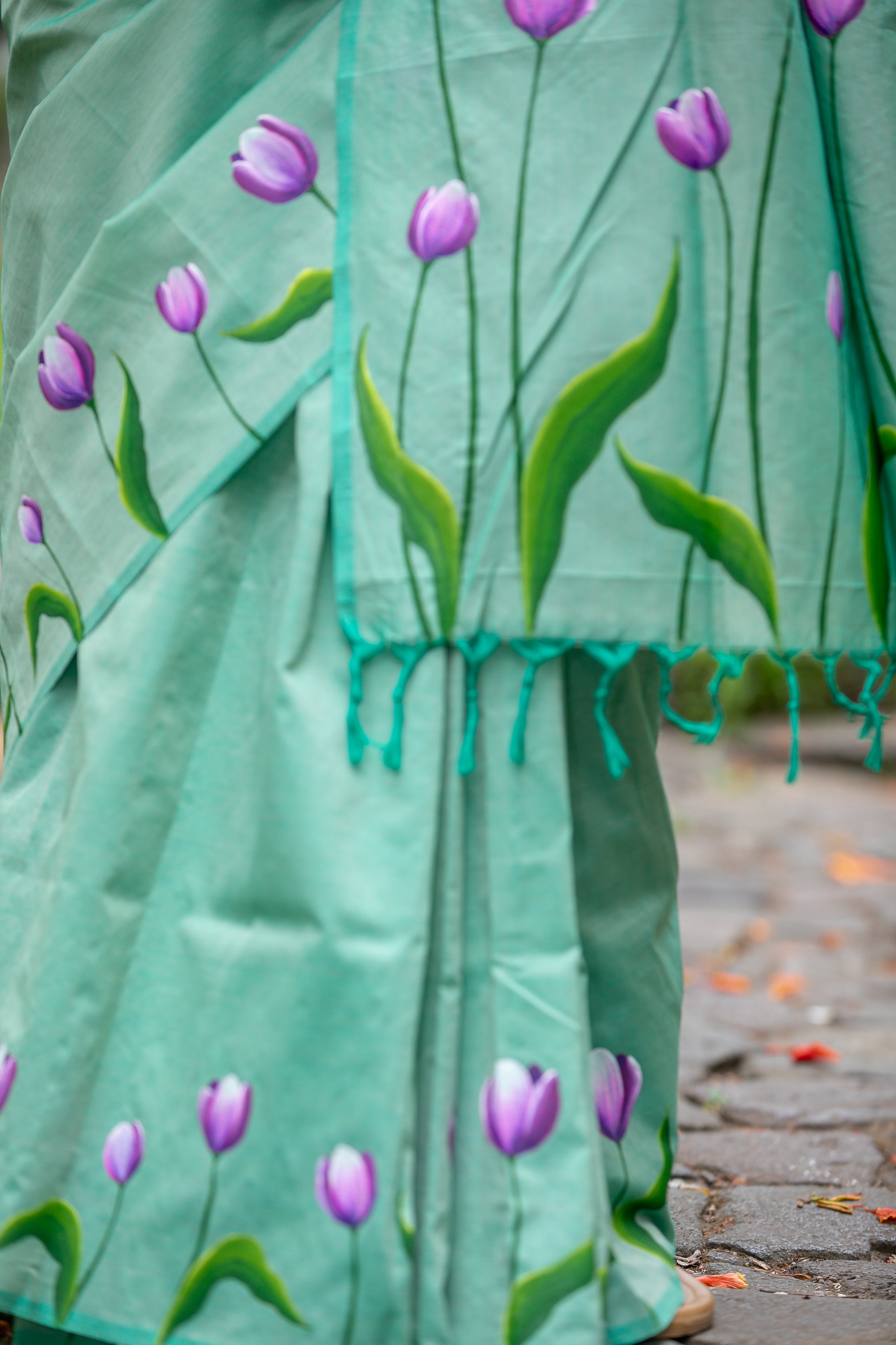 Tulip saree - Mint Green