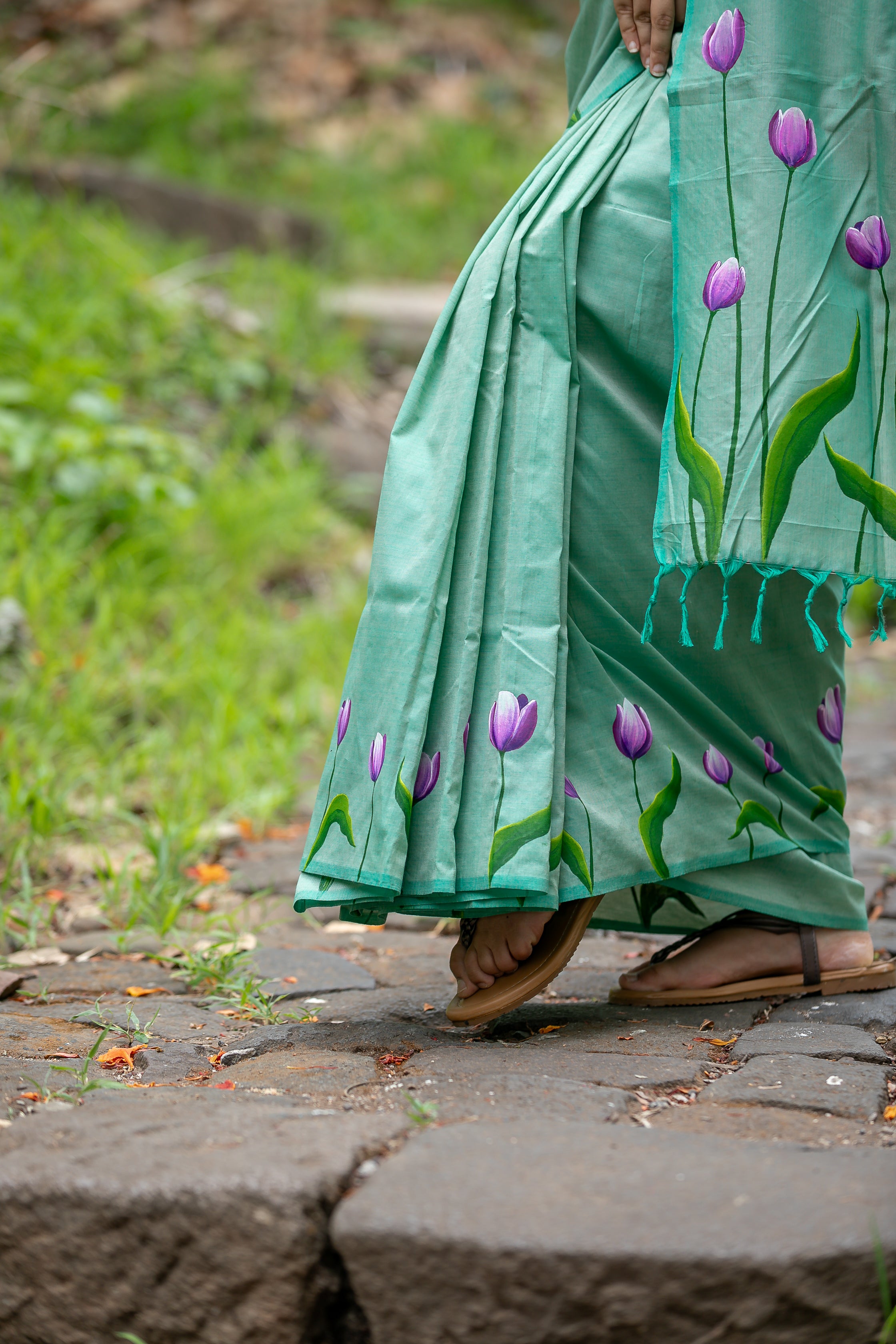 Tulip saree - Mint Green