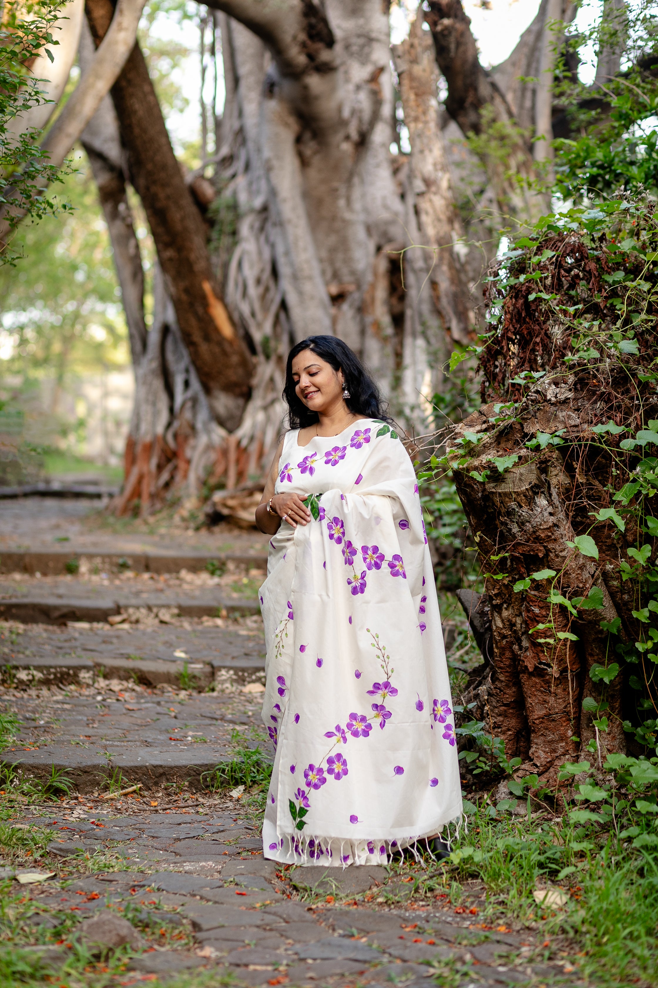 Tamhan Saree - White