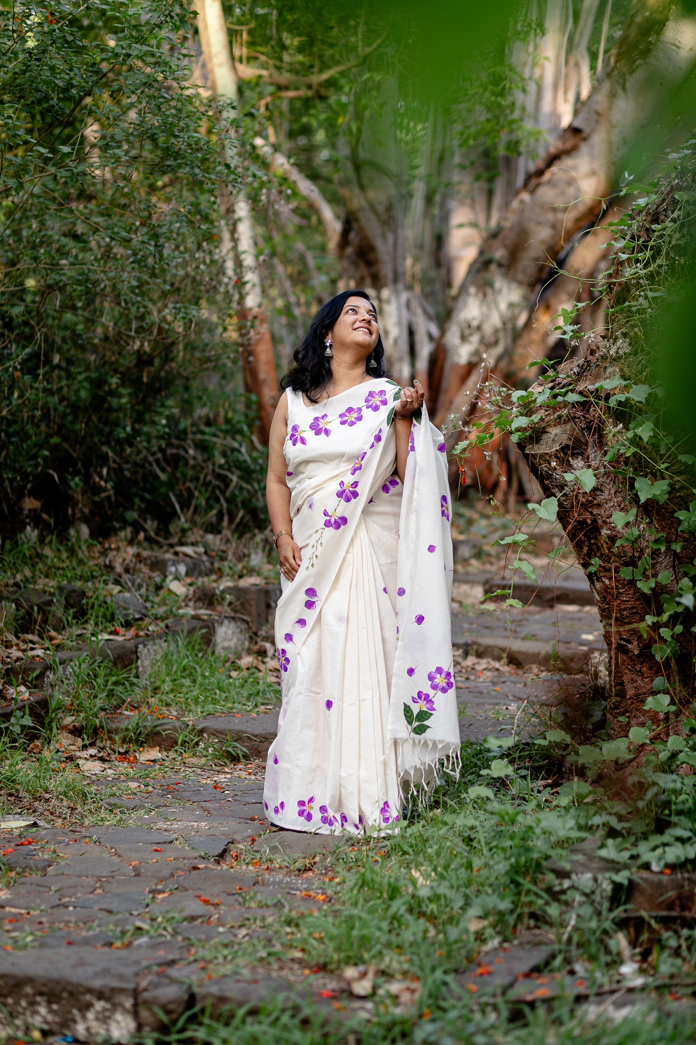 Tamhan Saree - White