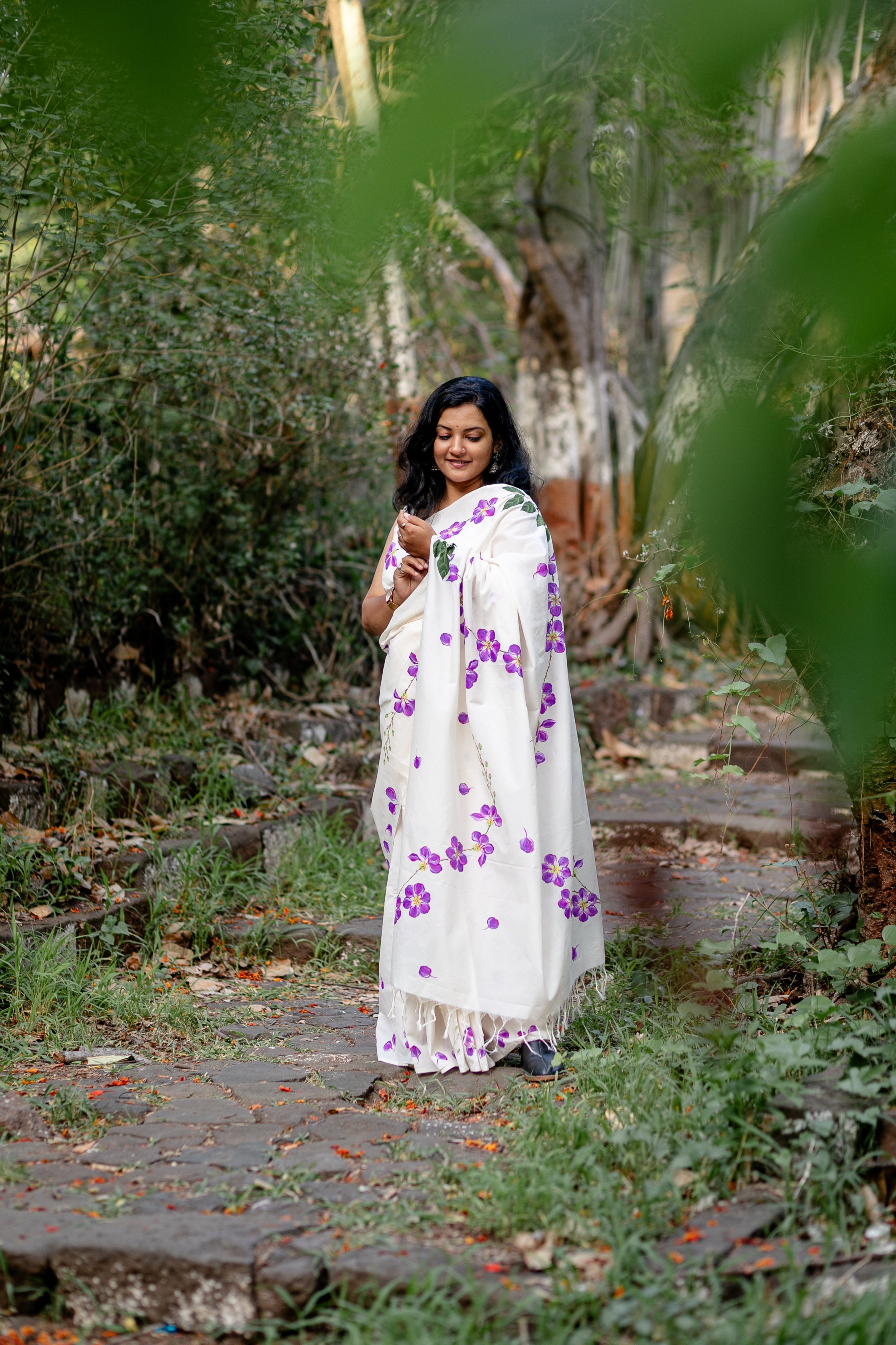 Tamhan Saree - White