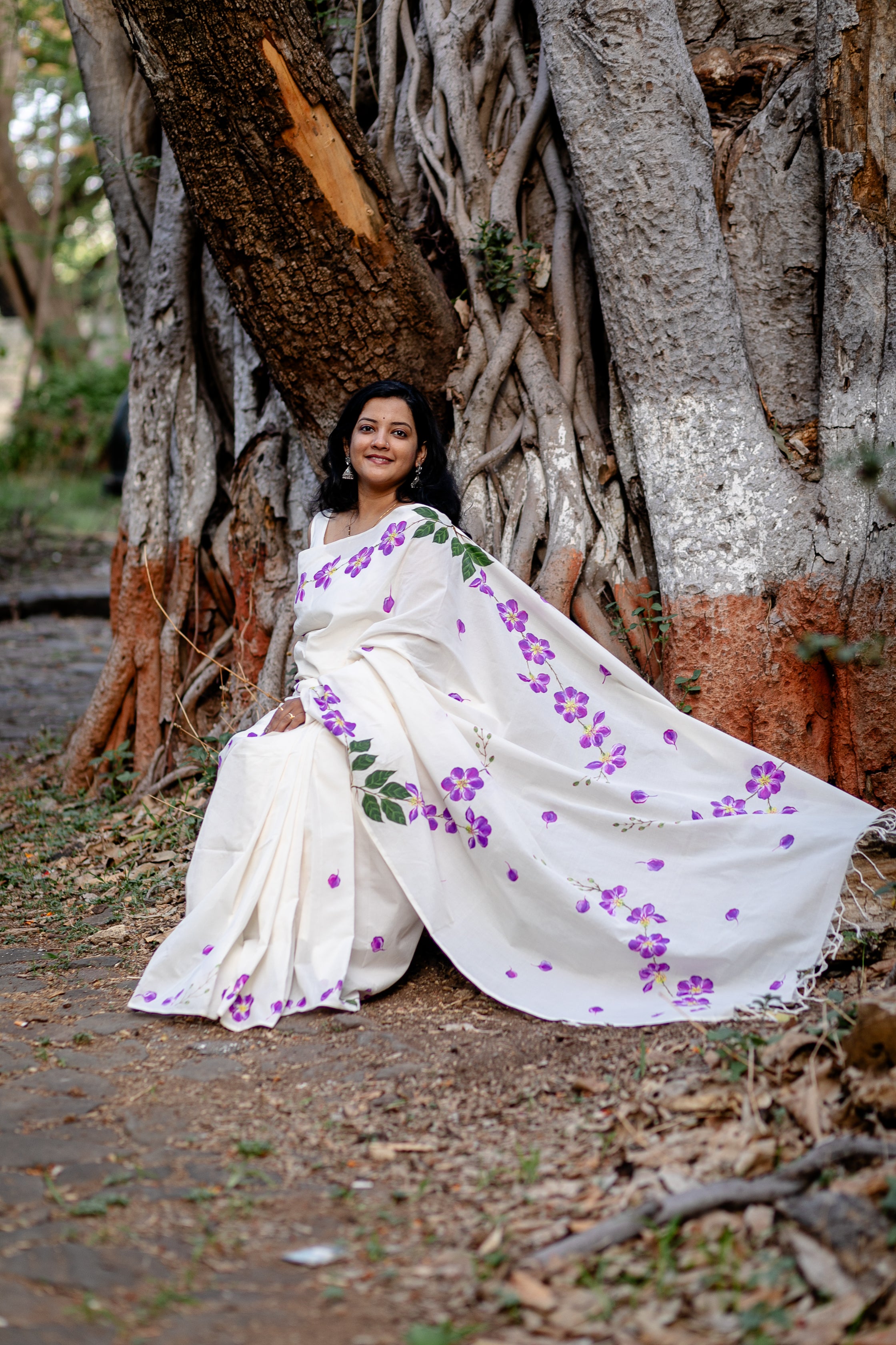 Tamhan Saree - White