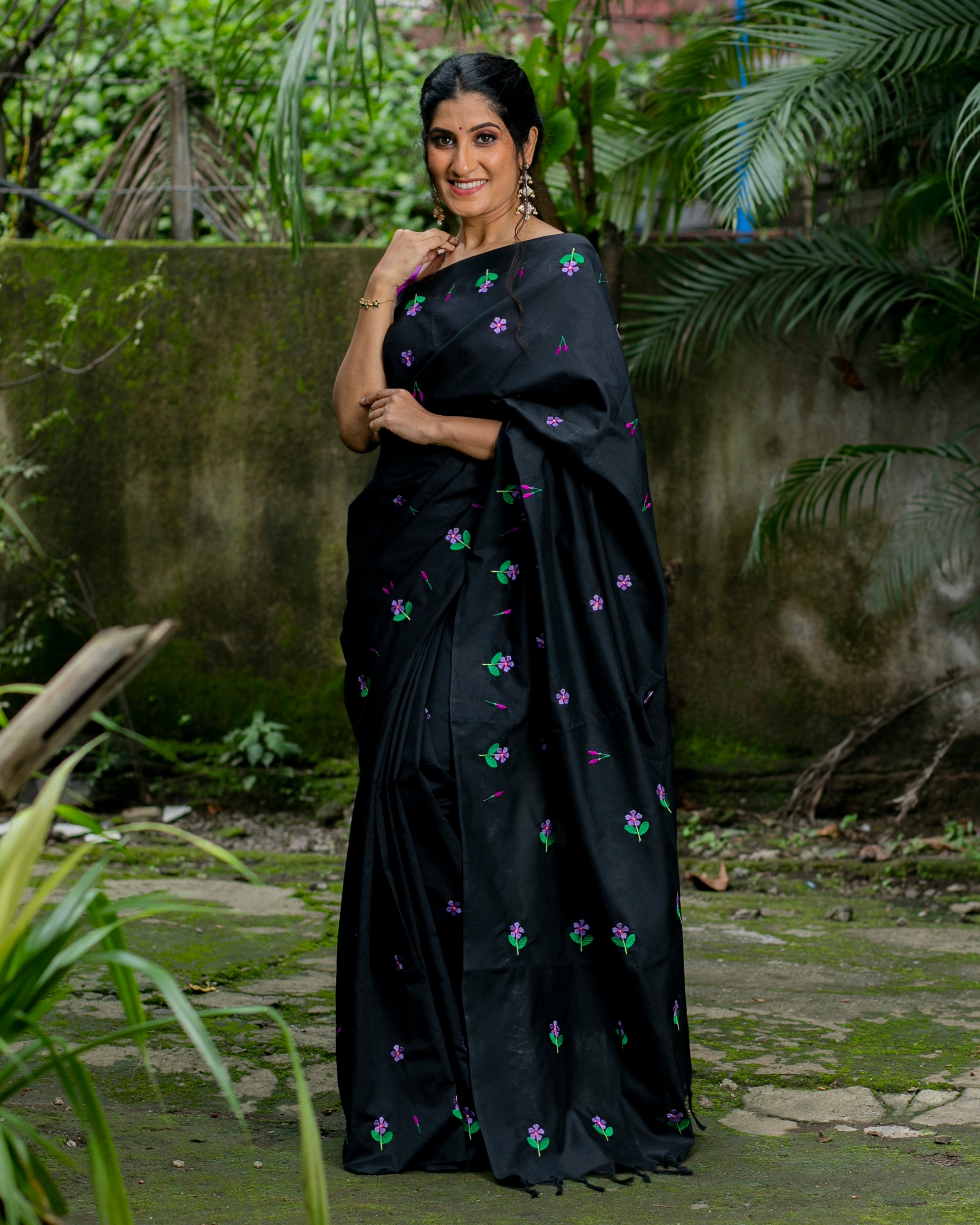 Sadafuli Saree - Black