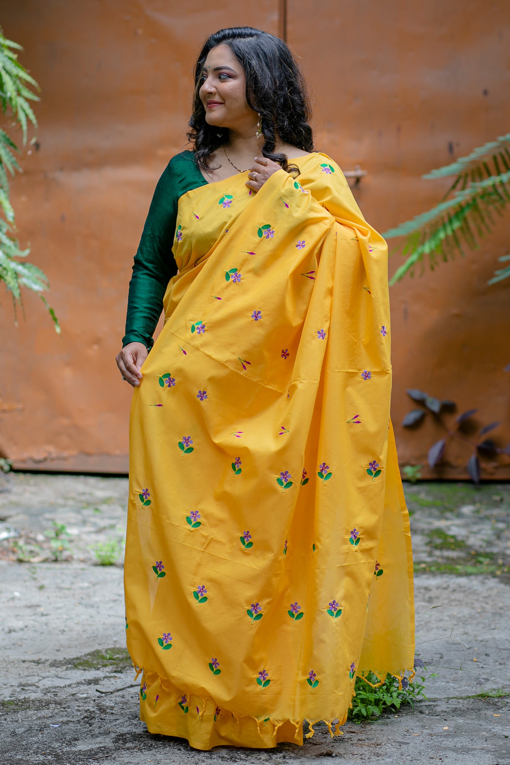 Sadafuli Saree - Turmeric Yellow