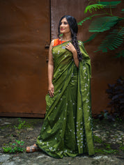 Parijaat Saree - Shevali Green