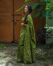 Parijaat Saree - Shevali Green