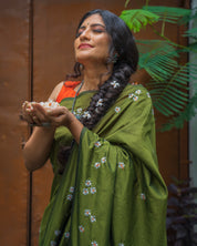 Parijaat Saree - Shevali Green