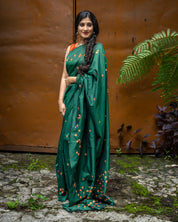 Aboli Saree - Bottle Green