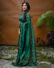 Aboli Saree - Bottle Green