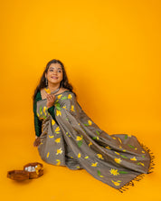 Sonchafa Saree Dark Grey