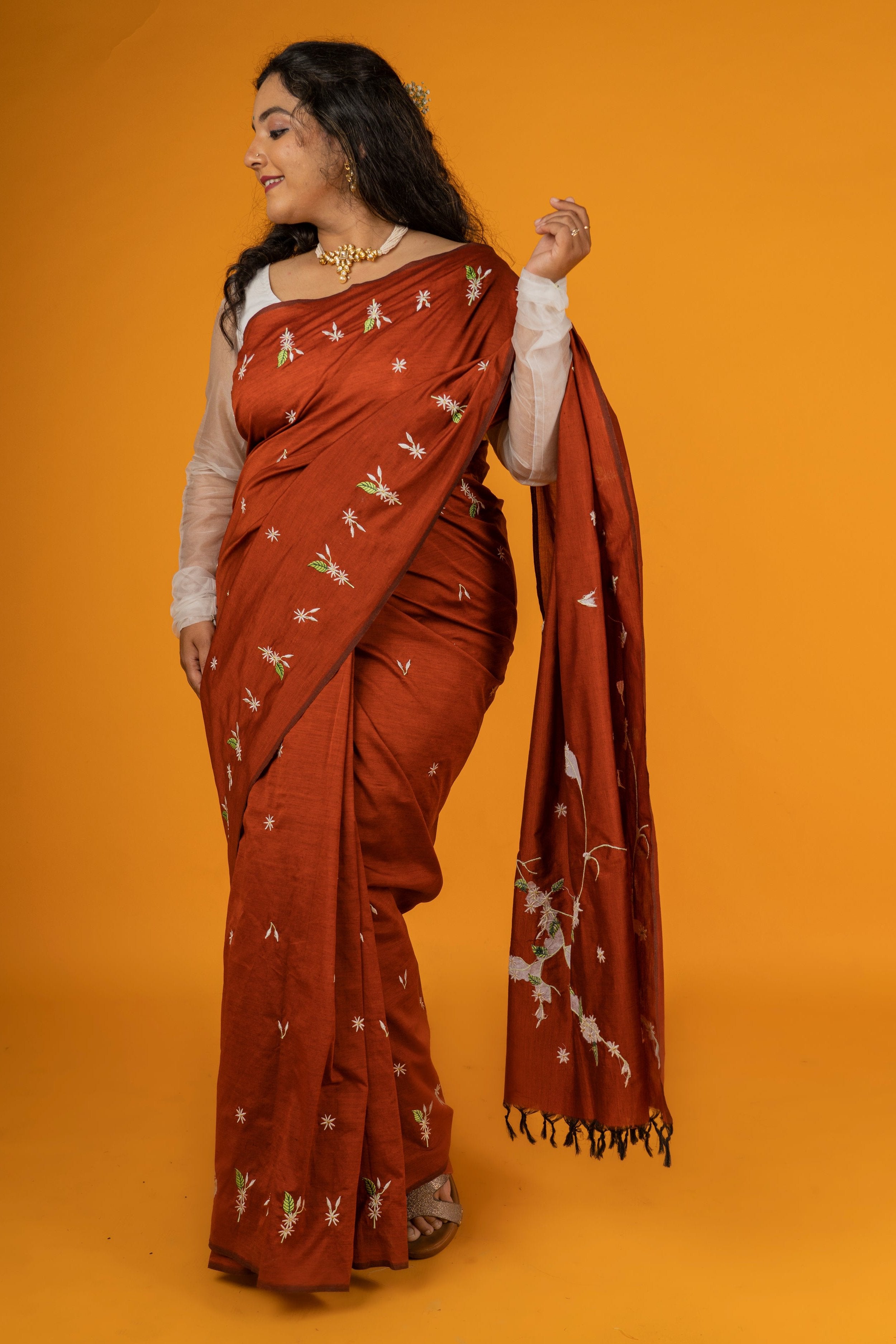 Jui Saree - Rust