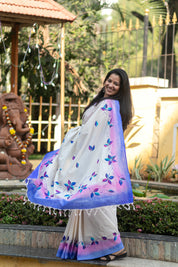 Ranga Parna Saree - Periwinkle Blue