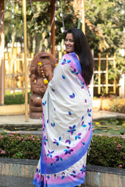 Ranga Parna Saree - Periwinkle Blue