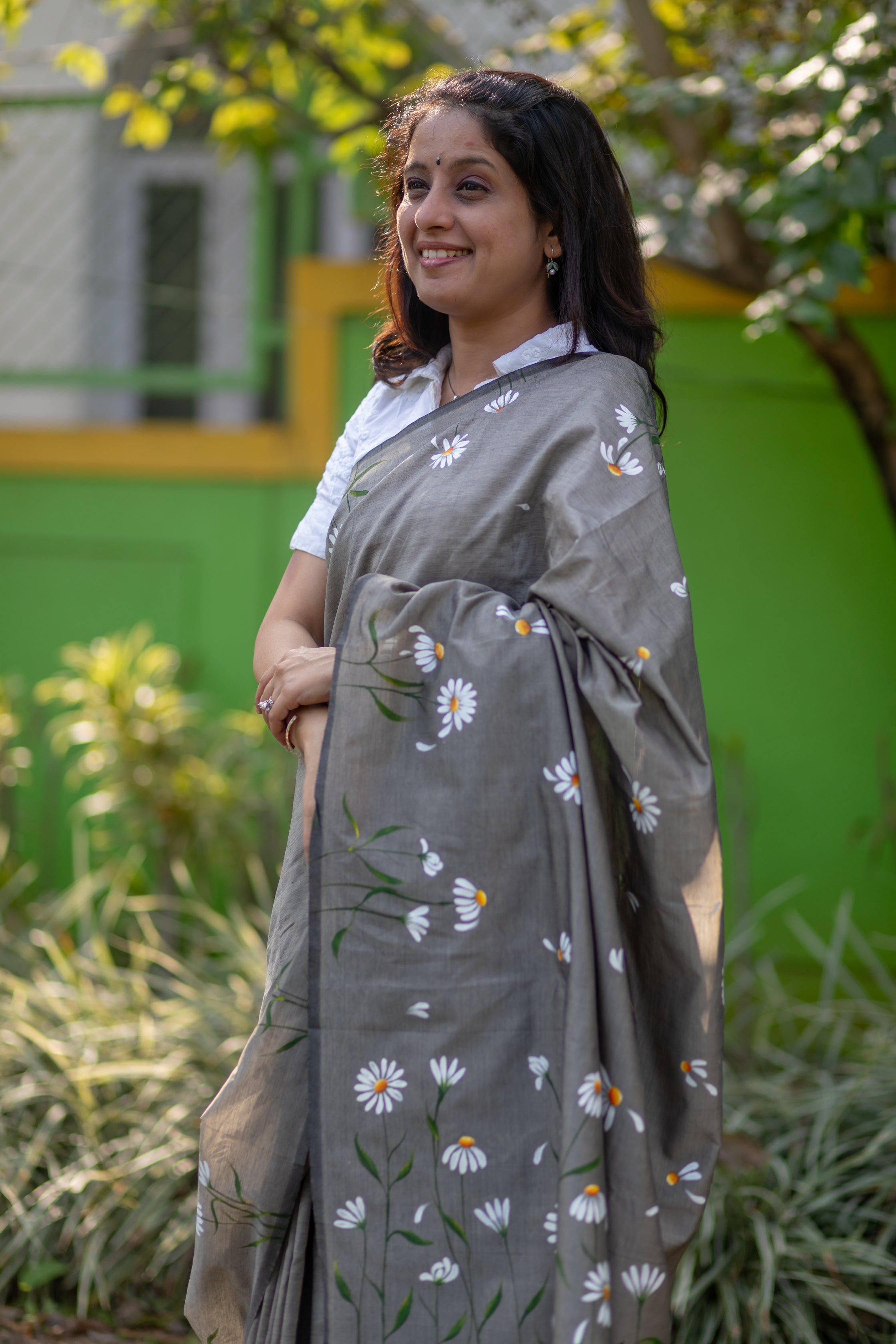 Daisy Saree - Light Grey