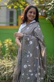 Daisy Saree - Light Grey