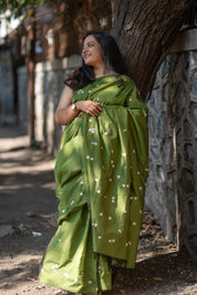 Bakul Saree - Shevali Green