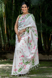 Madhumalati Saree - Off White