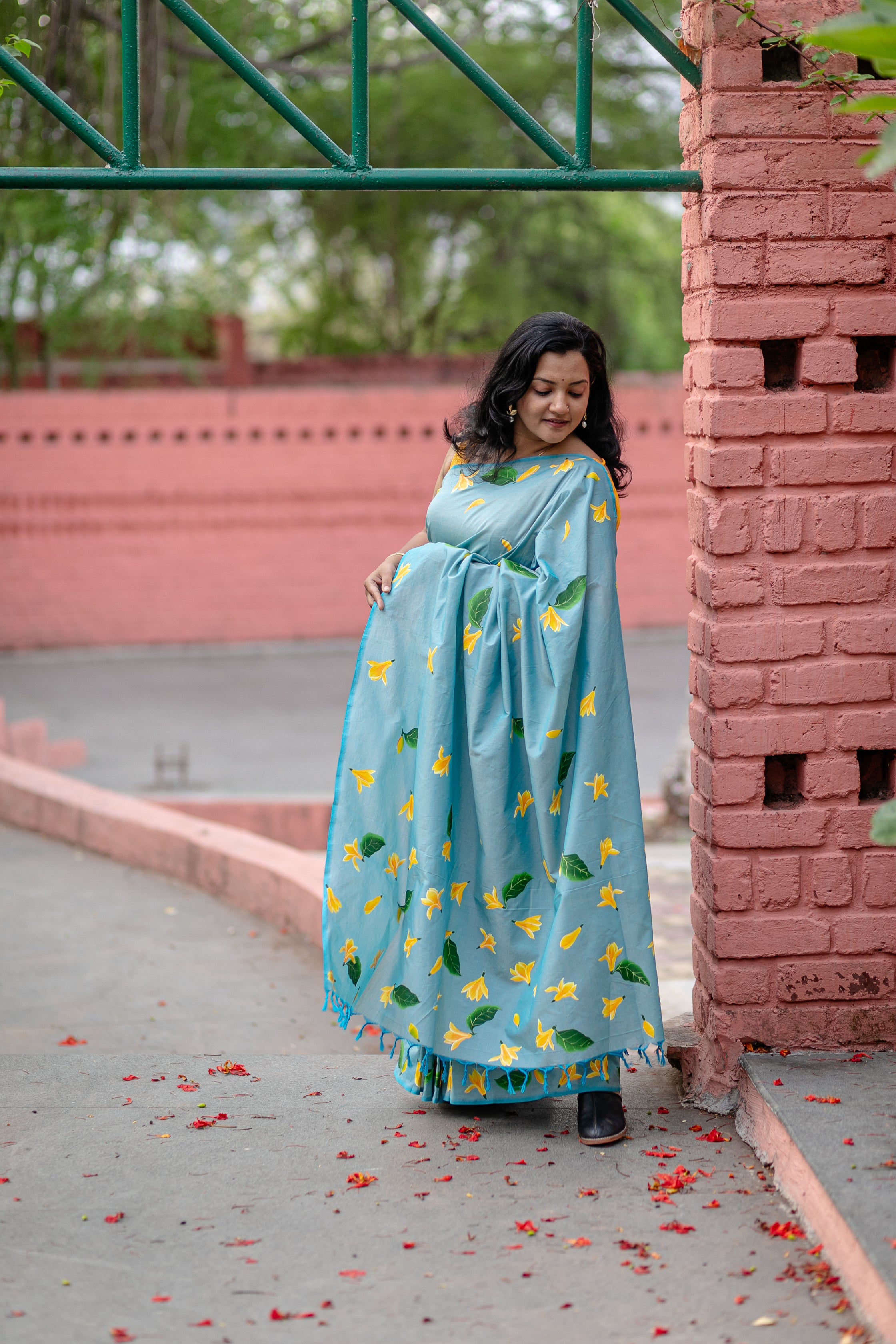 Sonchafa Saree Sky Blue