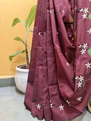 Tagar Sarees - Dark Maroon