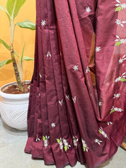 Jui Saree - Dark Maroon