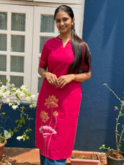 Lotus Hand-Painted Kurti