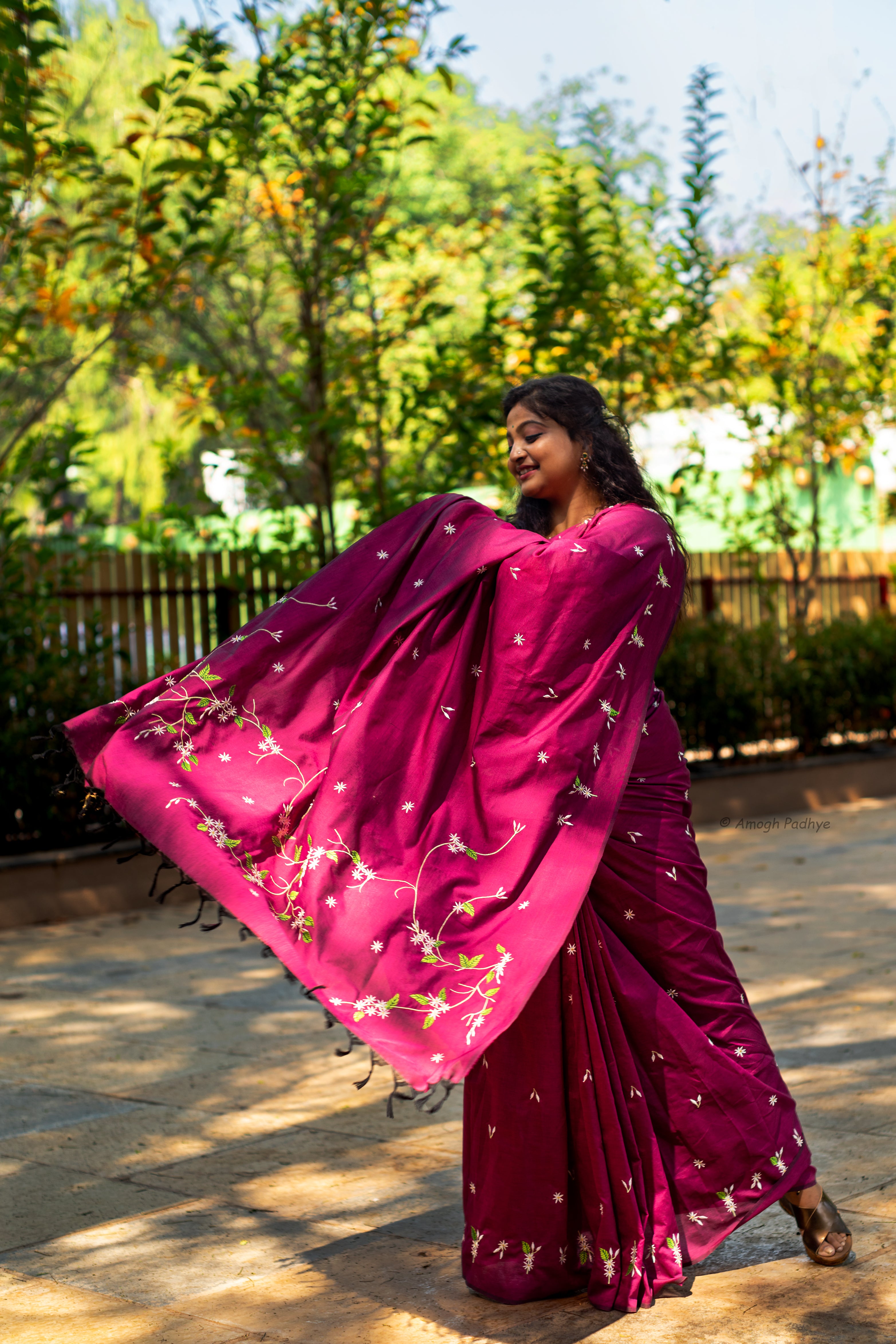 Jui Saree - Magenta