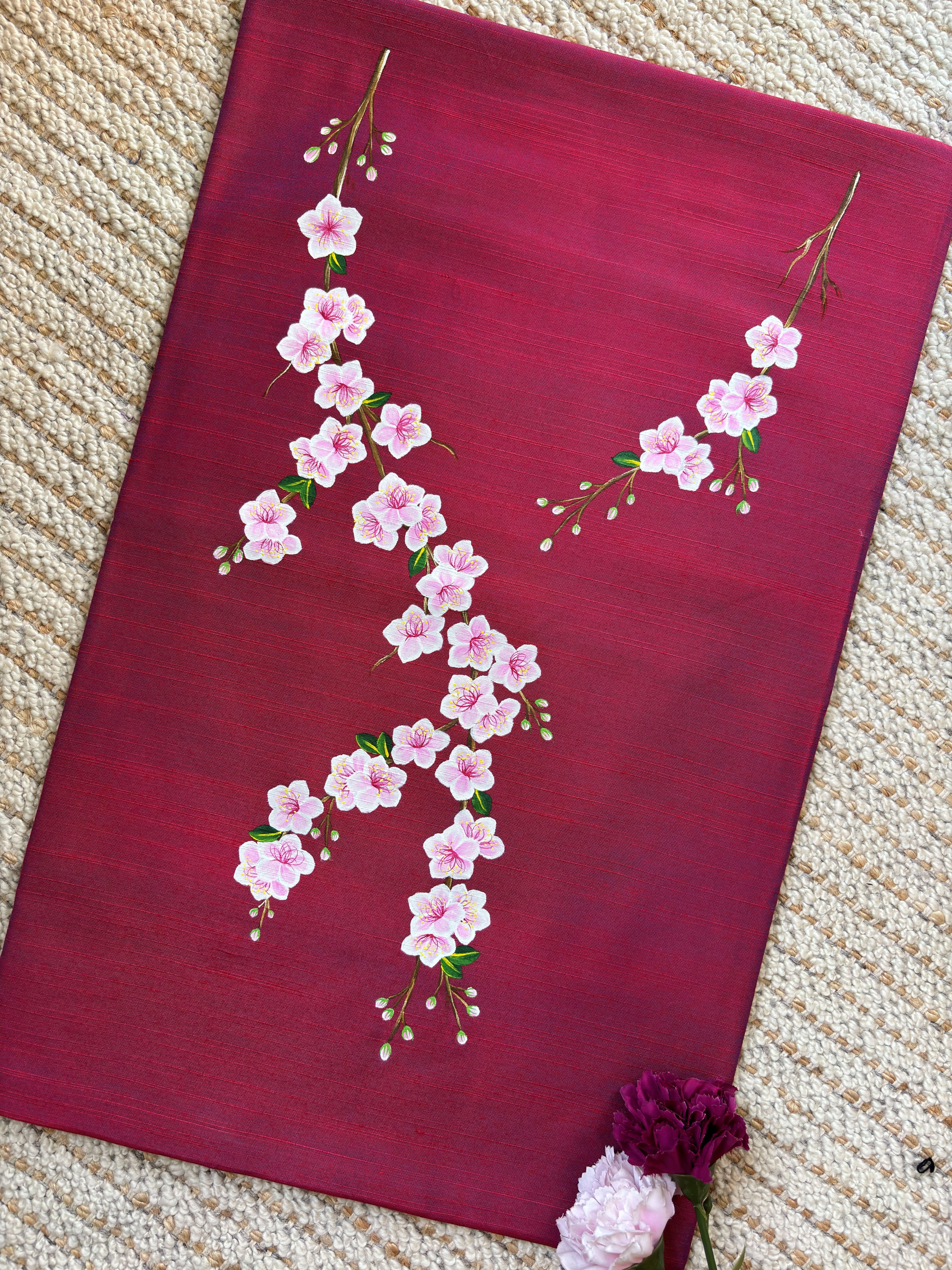 Cherry Blossom Kurti Material