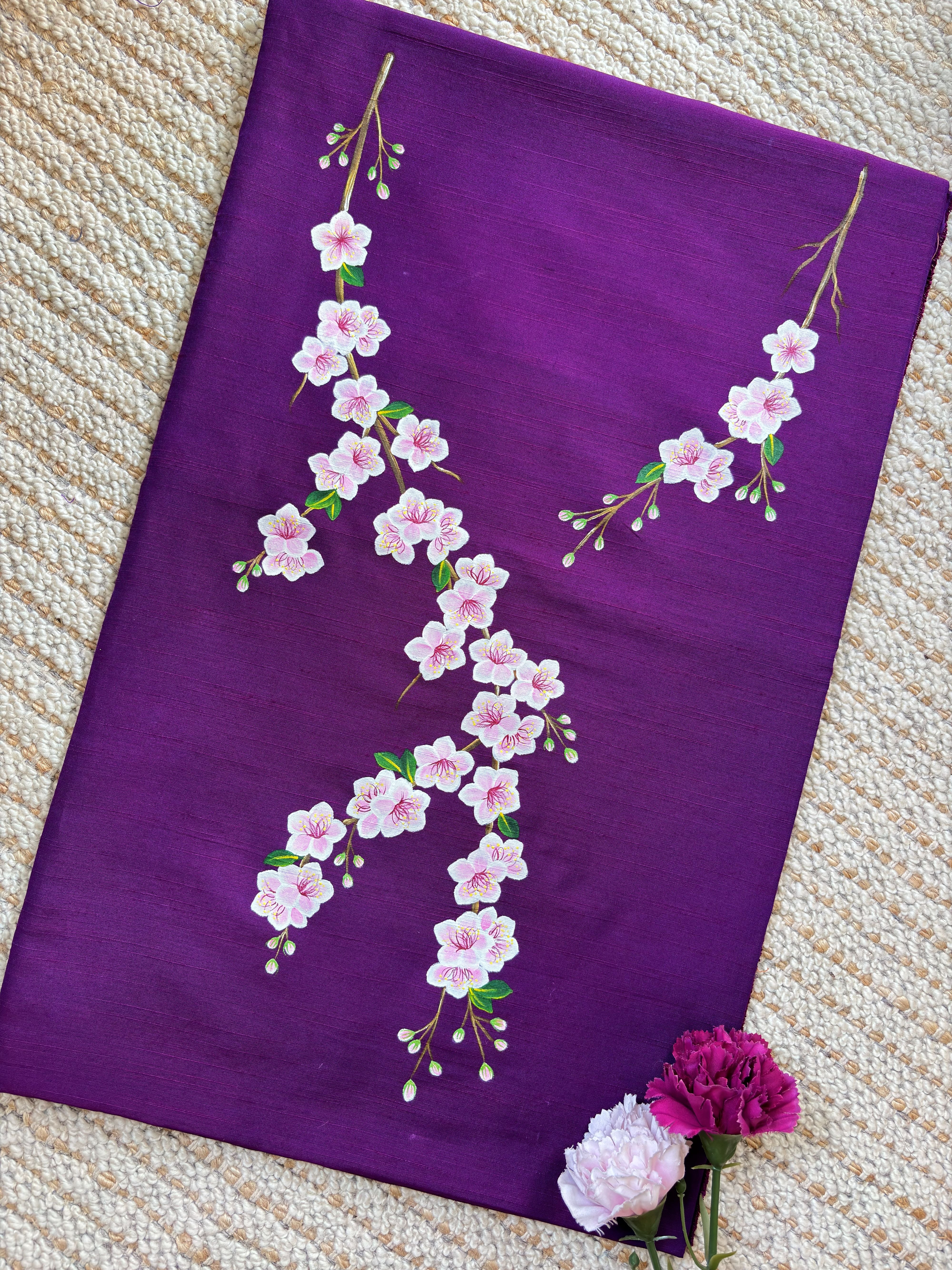 Cherry Blossom Kurti Material