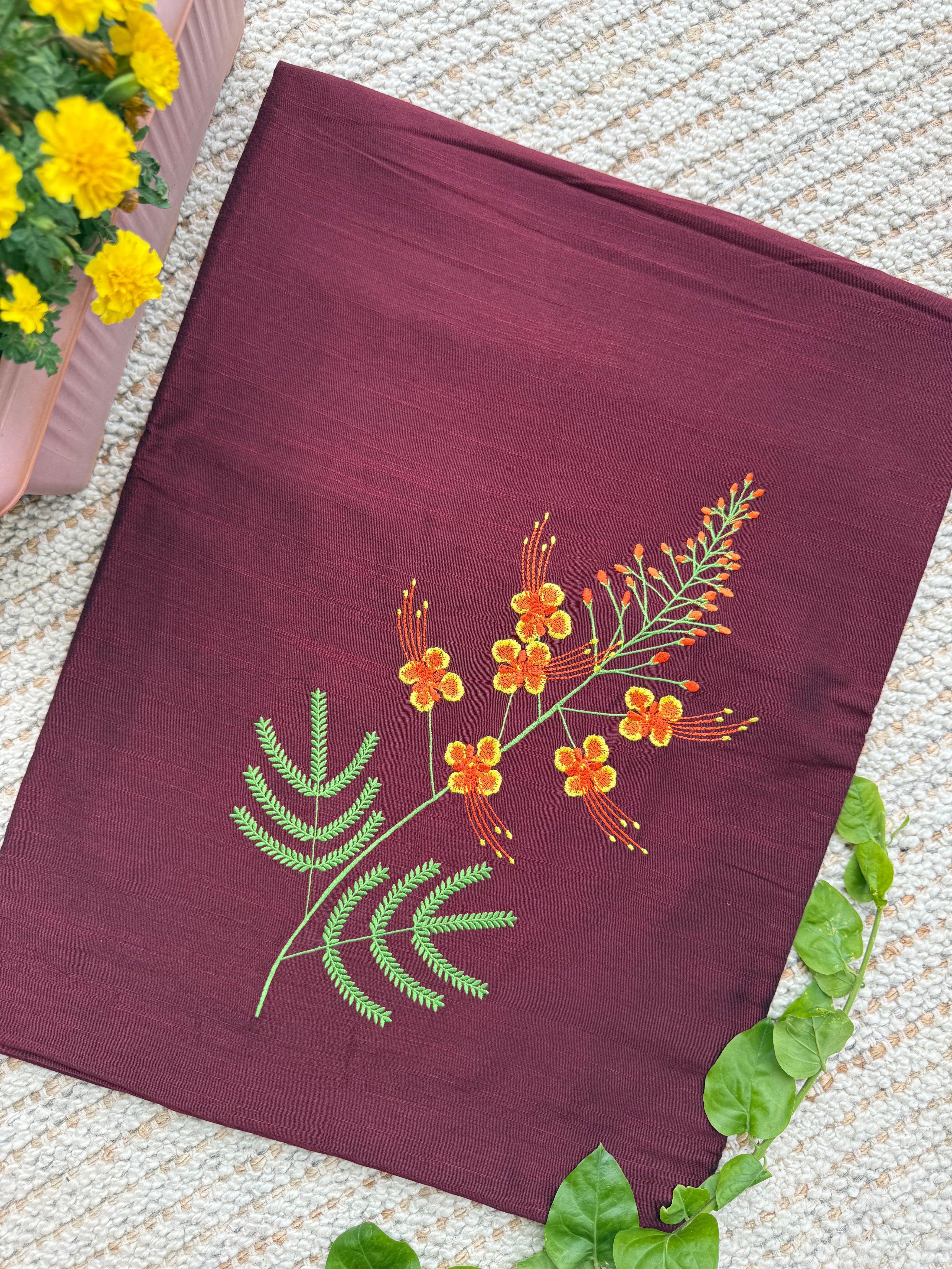 Shankasur Embroidered Kurti Material