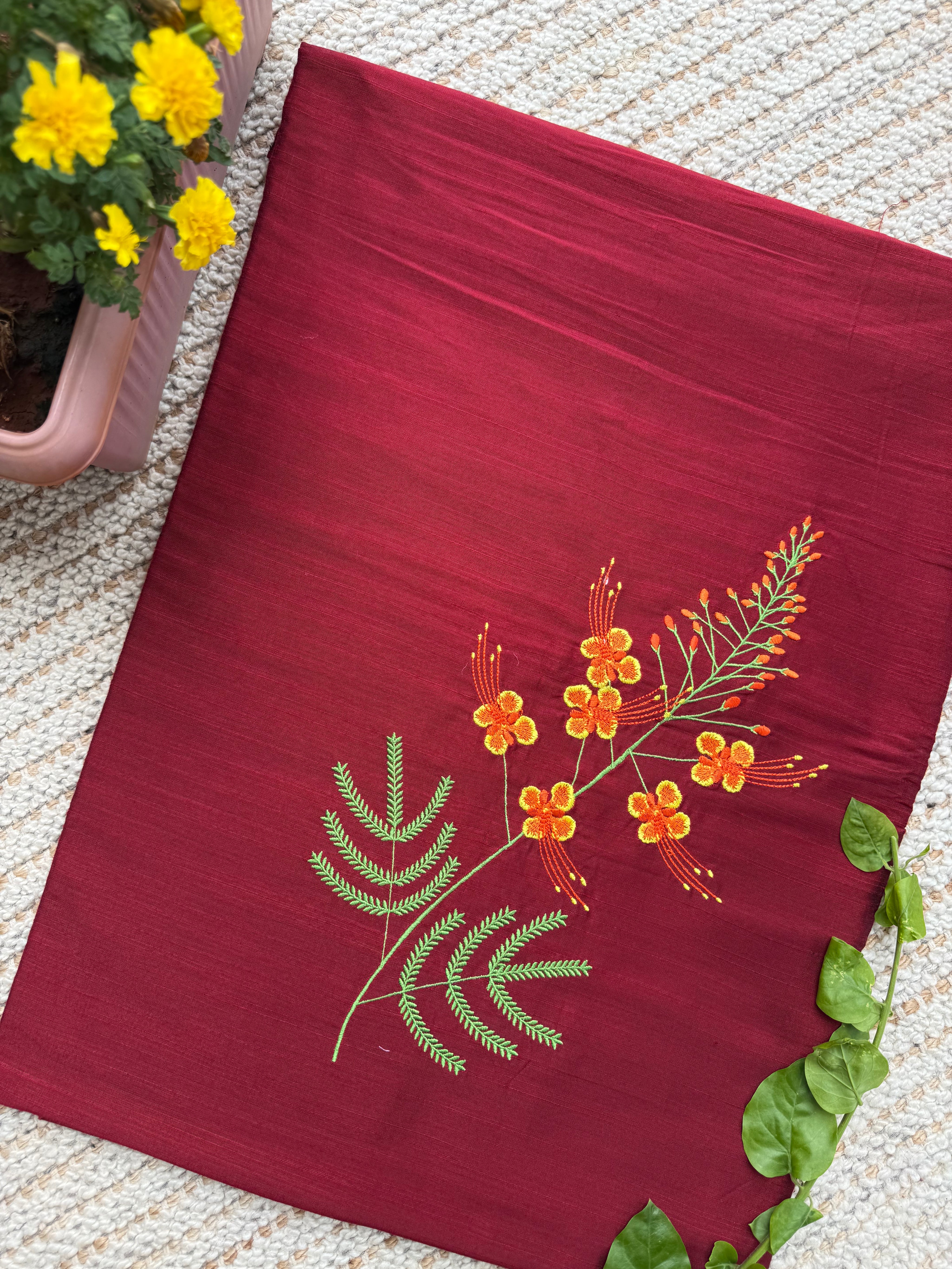Shankasur Embroidered Kurti Material