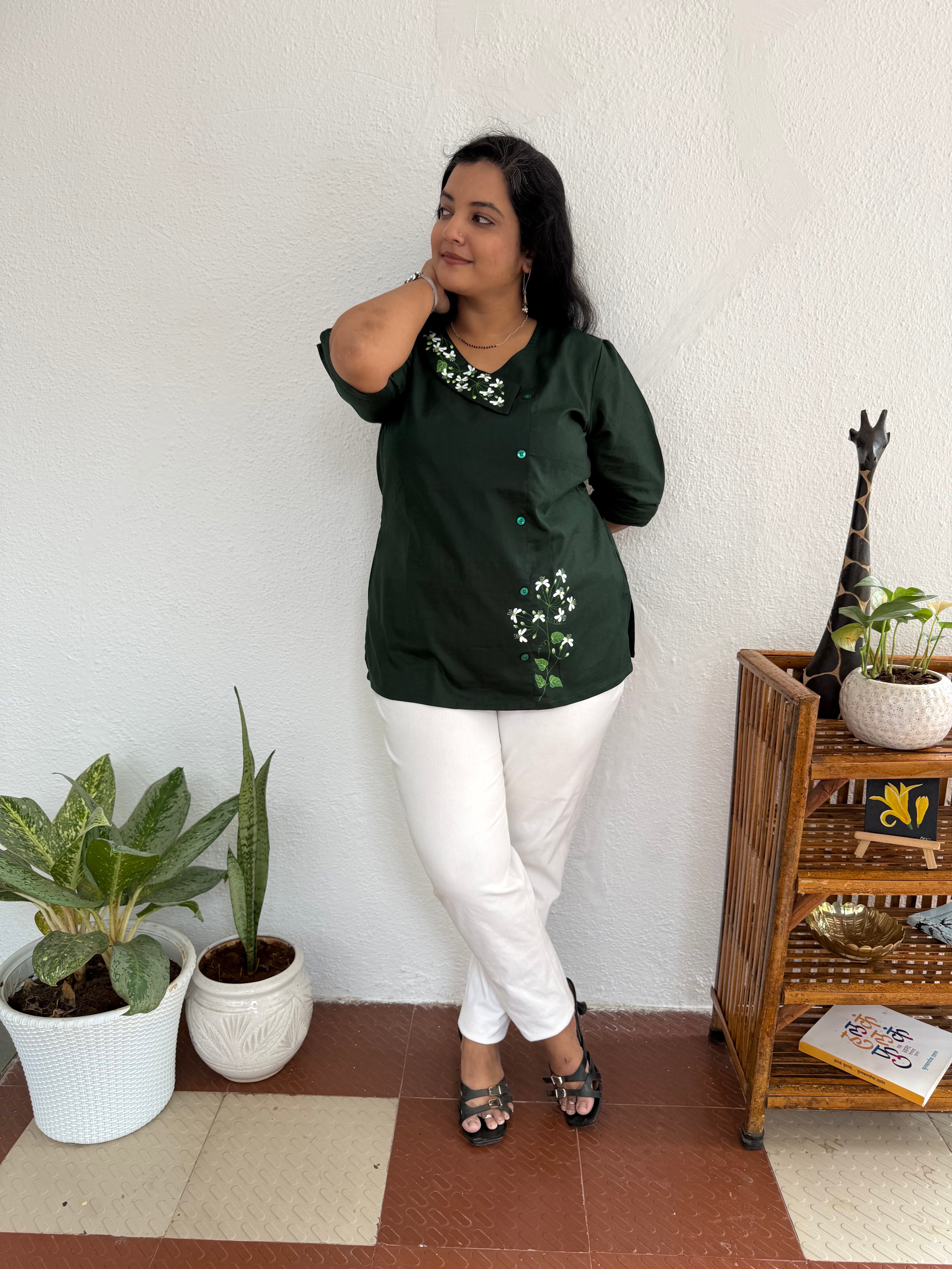 Ranjai - Short Top - Bottle Green